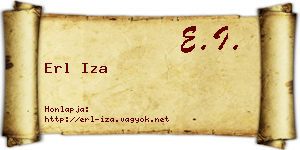 Erl Iza névjegykártya